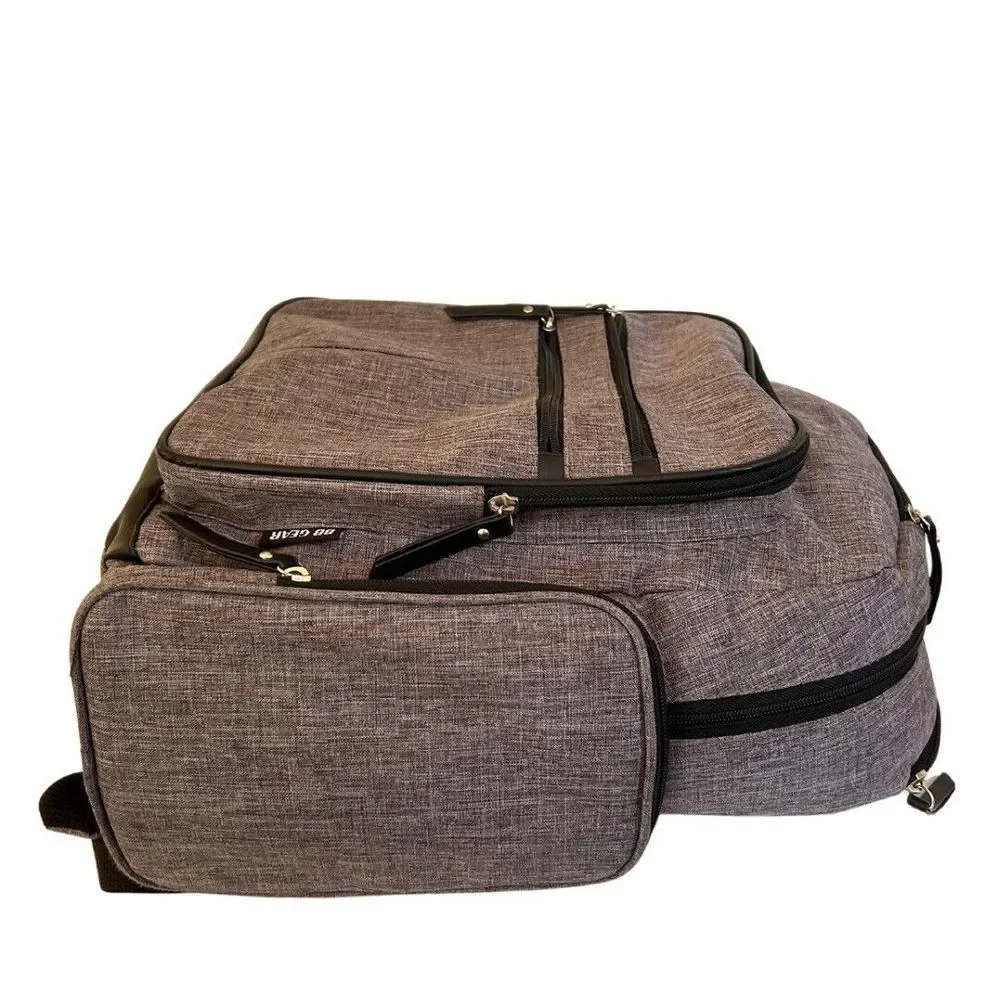 Diaper Bag Back‎ Pack BB Gear Adjustable Shoulder Straps & Handle Unisex Gray